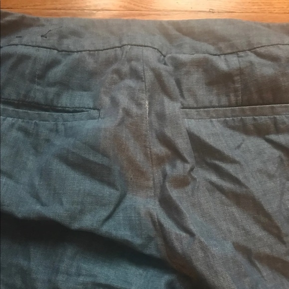 EXPRESS Editor Blue Denim Summer Capri Pants 4 - Picture 6 of 8